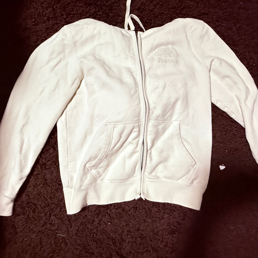 Roots Cream Zip-Up Hoodie